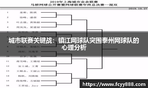 城市联赛关键战：镇江网球队突围泰州网球队的心理分析